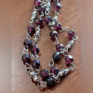 SILPADA- RETIRED GARNET & STERLING SILVER NECKLACE